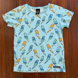 VILLERVALLA Organic Cotton Parrot Tee | Size 122 (6–7Y)